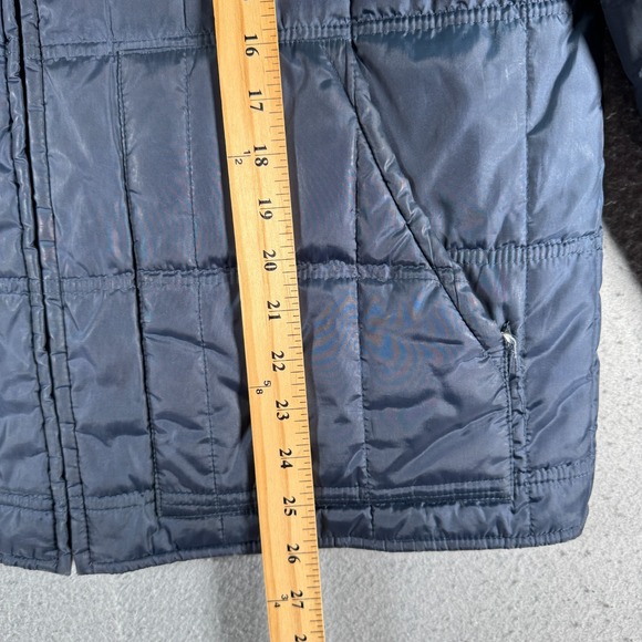 Vintage Cole Haan Quilted Puffer Jacket Men Medium Blue Outdoor Comfort Thermore - Picture 7 of 13
